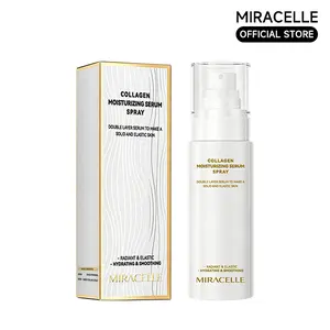MIRACELLE Collagen Serum Mist with  B5 | Dual-Layer Hydrating Facial Spray for Glowing & Smooth Skin | Lightweight Moisture Mist 100ml Vitamin C Niacinamide Illuminating