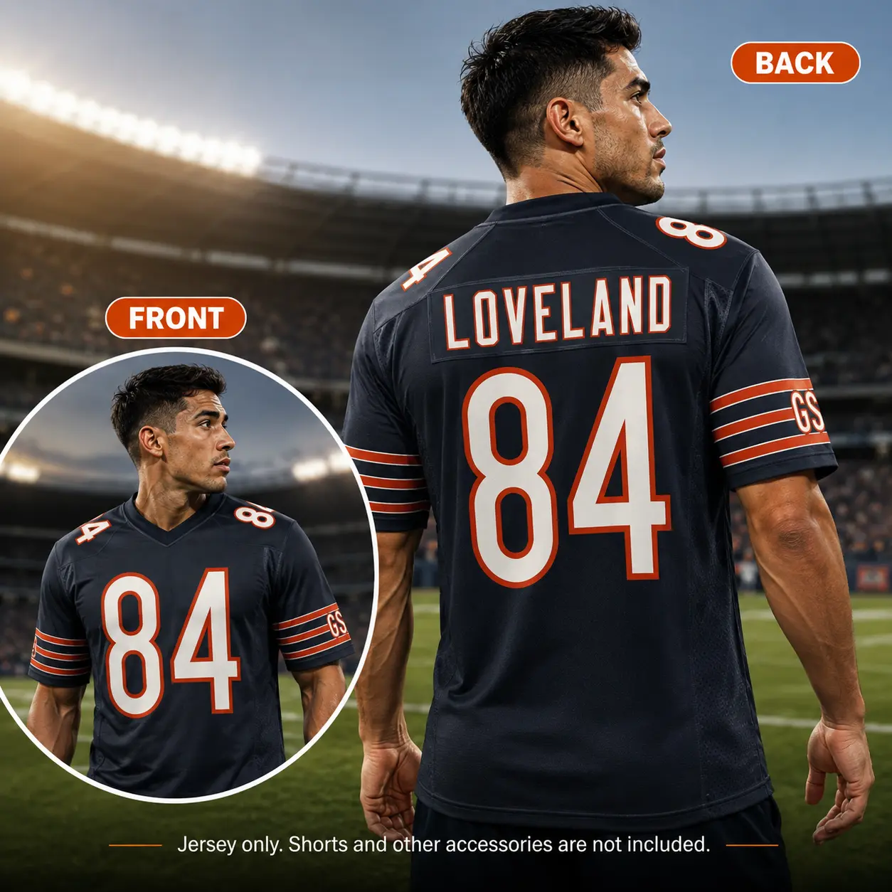 Player 84 Loveland Unisex All-Over Print Soccer Jersey - Sporty Chic Lightweight Performance Fabric, Breathable Moisture-Wick for Training, Everyday Wear, Athlete Life, Hiking/Light Outdoor