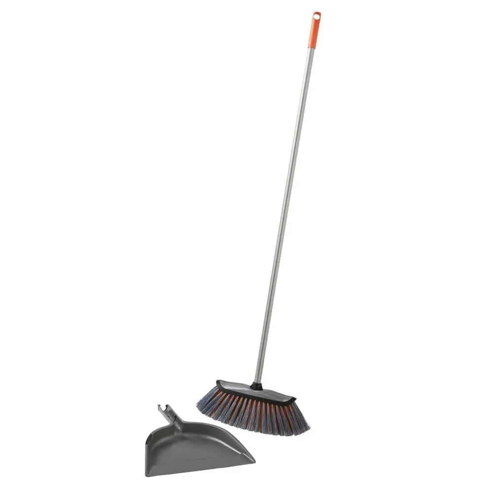 Smooth Sweep Indoor Angle Broom with Dustpan