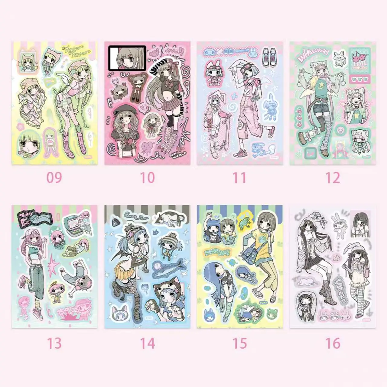 1/8/32 Pcs Domi Sticker Book New Product Korean Stickers Girl's Hand Account Guka Character DIY Stickers Decoration