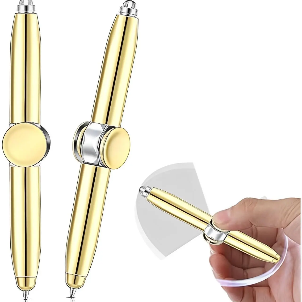 Rotate Pen Rotating Finger Decompression Pen, 1 Count Creative Metal ...