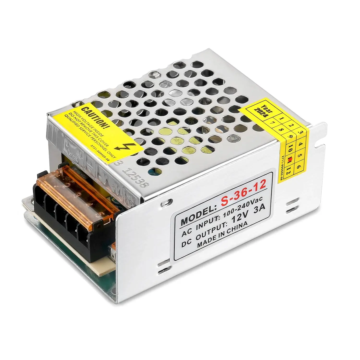 12V 3A Power Supply 36W AC to DC for 5050 3528 12V LED Strip Light
