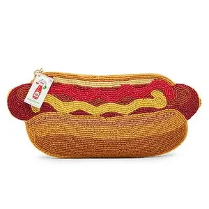 Betsey Johnson Wiener Takes All Beaded Crossbody Bag