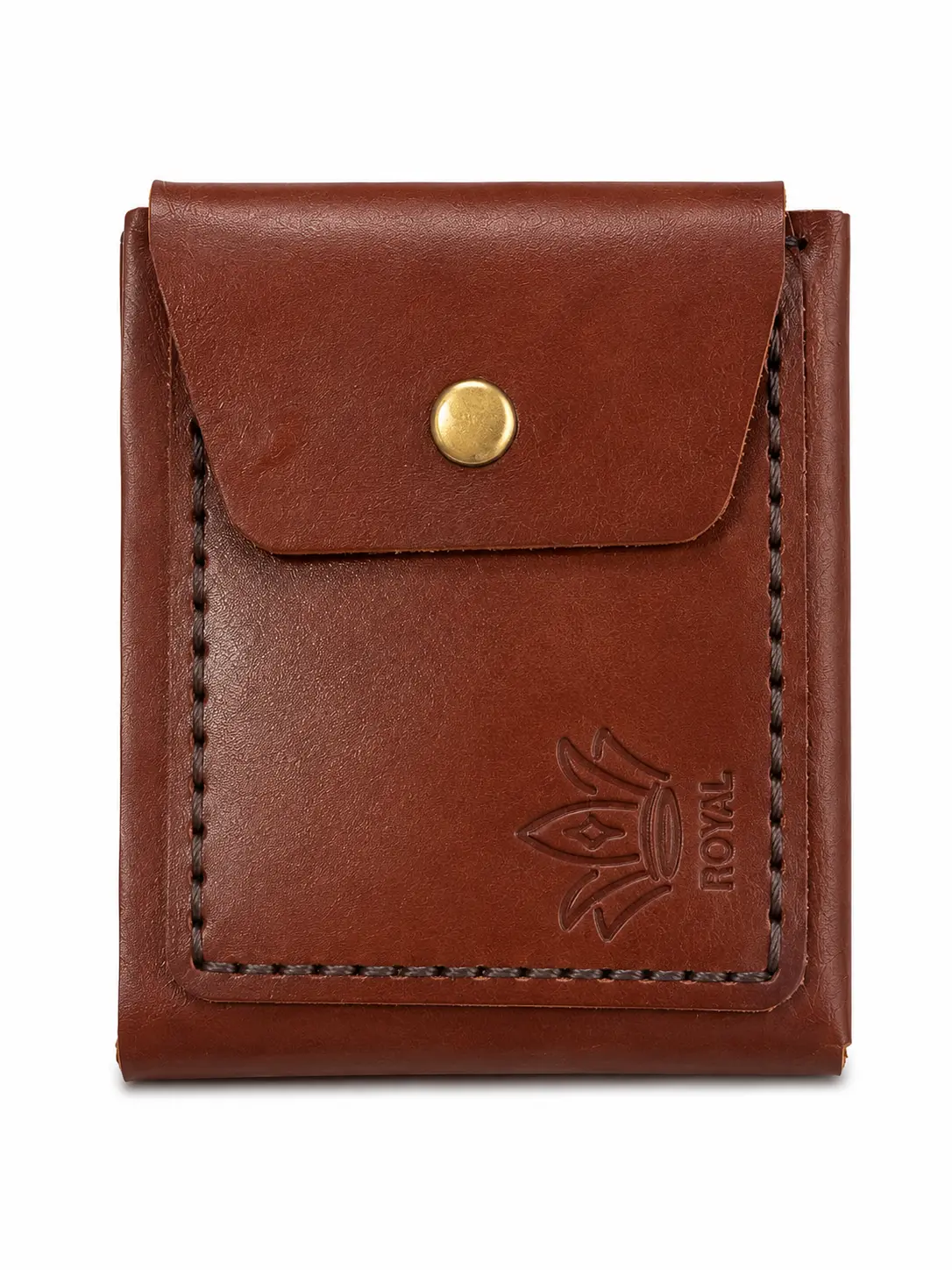 Genuine Leather Wallet Men Slim Bifold Handmade Card Holder | Brown Wallet