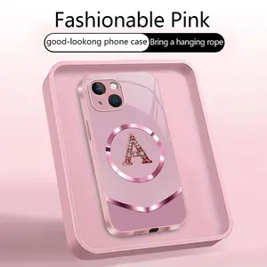 Suitable for [iPhone 15] high-end MagSafe phone case，Features a magnetic attachment function, premium design that is both practical and affordable—choose from all 26 letters.YM99