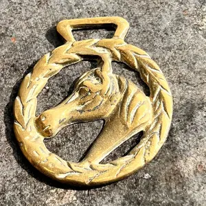 Vintage Horse Brass Medallion Necklace
