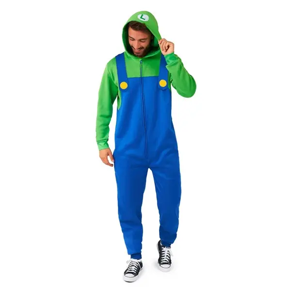 Adult Super Mario Bros. Luigi Costume Onesie