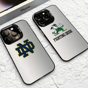 Team N-Notre Dame Fighting Irish Phone Case Casing For iPhone 17 16 15 14 13 12 Pro Max Air Multicolor Matte Laser Metallic Phone Case | Aurora Gradient Finish with Smooth Matte Texture | Durable Scratch-Resistant Anti-Fingerprint Protective Cover