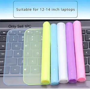 1pc Beige Dustproof Keyboard Protector Washable Flexible Cover Fit 12-14 Inch Laptops Ideal for Office and Study