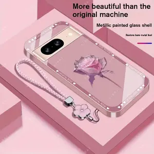 Suitable for [Google Pixel 8] Brand new premium phone case, Free four-leaf clover lanyard，drop-proof and fingerprint-resistant，simple and elegant design，multiple colors available YM99