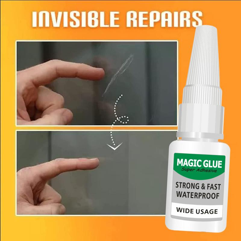 Trendready 4PCS Magic Glue Clear Super Glue for Shoes & DIY Fixes Fast-Dry Ultra-Strong Bond for Wood Rubber Leather Plastic Metal Rhinestone Crafts