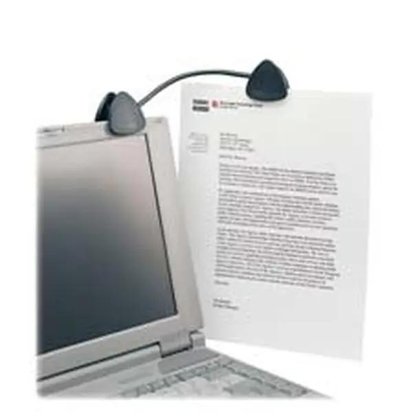 Kensington Flex Clip Copyholder Clip-On Desk Organizer with Flexible Gooseneck Arm, Attaches to Laptop Monitor/Flat Panel, Eye-Level View, Easy Stationery Access, Easy Movement of Copy, 9.75in x 1.50in x 1.75in, Black