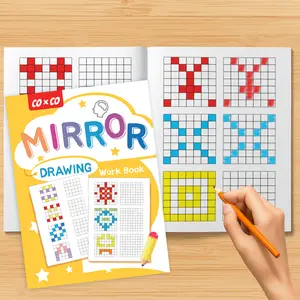 Mirror Sketch Activity Sheets - 8.27×11.22 Inch Grid Symmetry Drawing Paper, Office/School Educational Supplies for Beginners & Experienced Artists, Enhances Artistic Skills, Brain Training Artistic Projects Cute