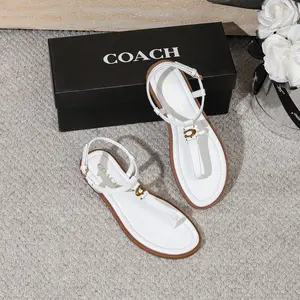 New summer style versatile flip-flop sandals for women, flat, casual, simple Roman thong shoes.