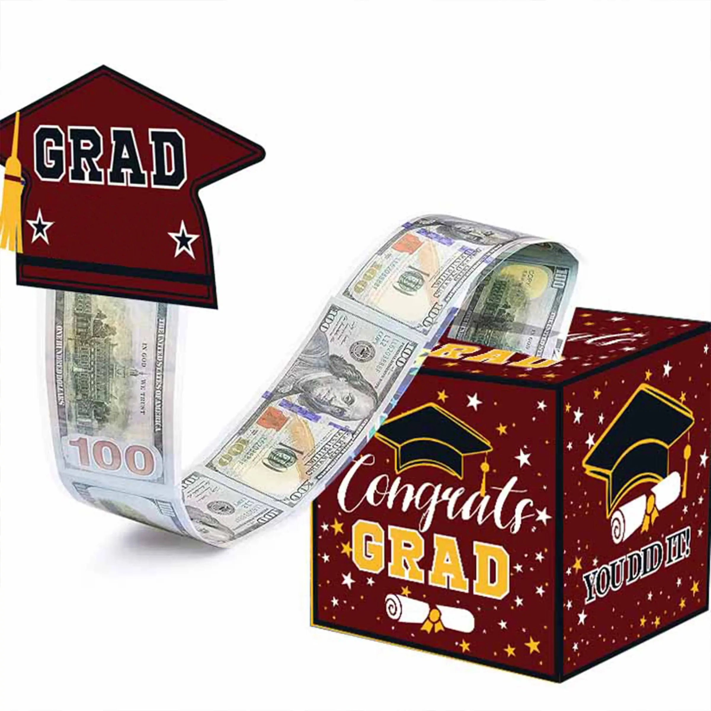 Graduation Certificate Box, Foldable Cardboard Graduation Gift Box, Gift Packaging Box, Party Decoration, Storage Box for Graduation Parties, Graduation Gift Wrapping, Perfect Party Favors, Gift Box Design