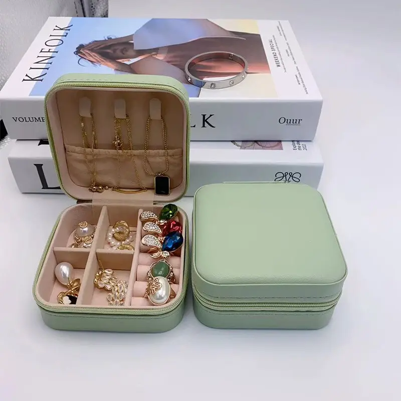 PU Zipper Style - Matcha Green