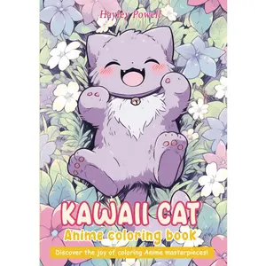 Kawaii Cat Anime Coloring Book: 40+ Manga Art Pages for Anime Enthusiasts, a Stress-Relief Adult Kid Great Gifts
