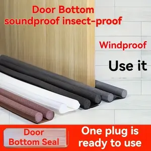 Flexible 92cm Door Bottom Seal Strip, Durable Plastic Material, Scratch-Resistant, No Tools Required, Easy Installation for Home and Office Doors