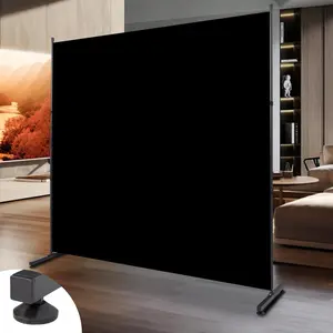 6 ft single panel fabric room divider, 71" wide, portable freestanding indoor privacy screen, temporary wall for room separation partitions