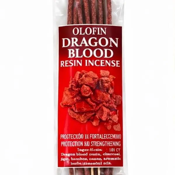 Olofin Dragon Blood Resin Incense 10.5" Sticks 10 Incense Sticks in 1 PK Bags for Meditation Prayer Yoga and Energy Cleansing Rituals Altar