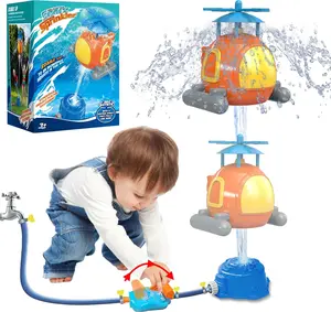 Helicopter Water Spray Sprinkler for Kids | Adjustable Water Flow & BPA Free | Outdoor Summer Toy with Quick Connect Valve & Portable Storage Bag