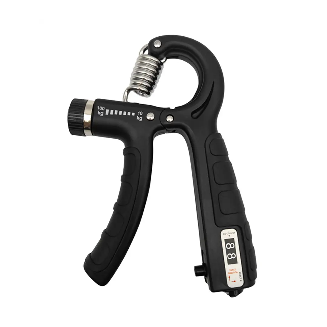 Portable Adjustable Hand Grip Strengthener with Mechanical Counter, 22-220LB Resistance Forearm Trainer, Non-Slip Grip for Hand & Forearm Strength Training