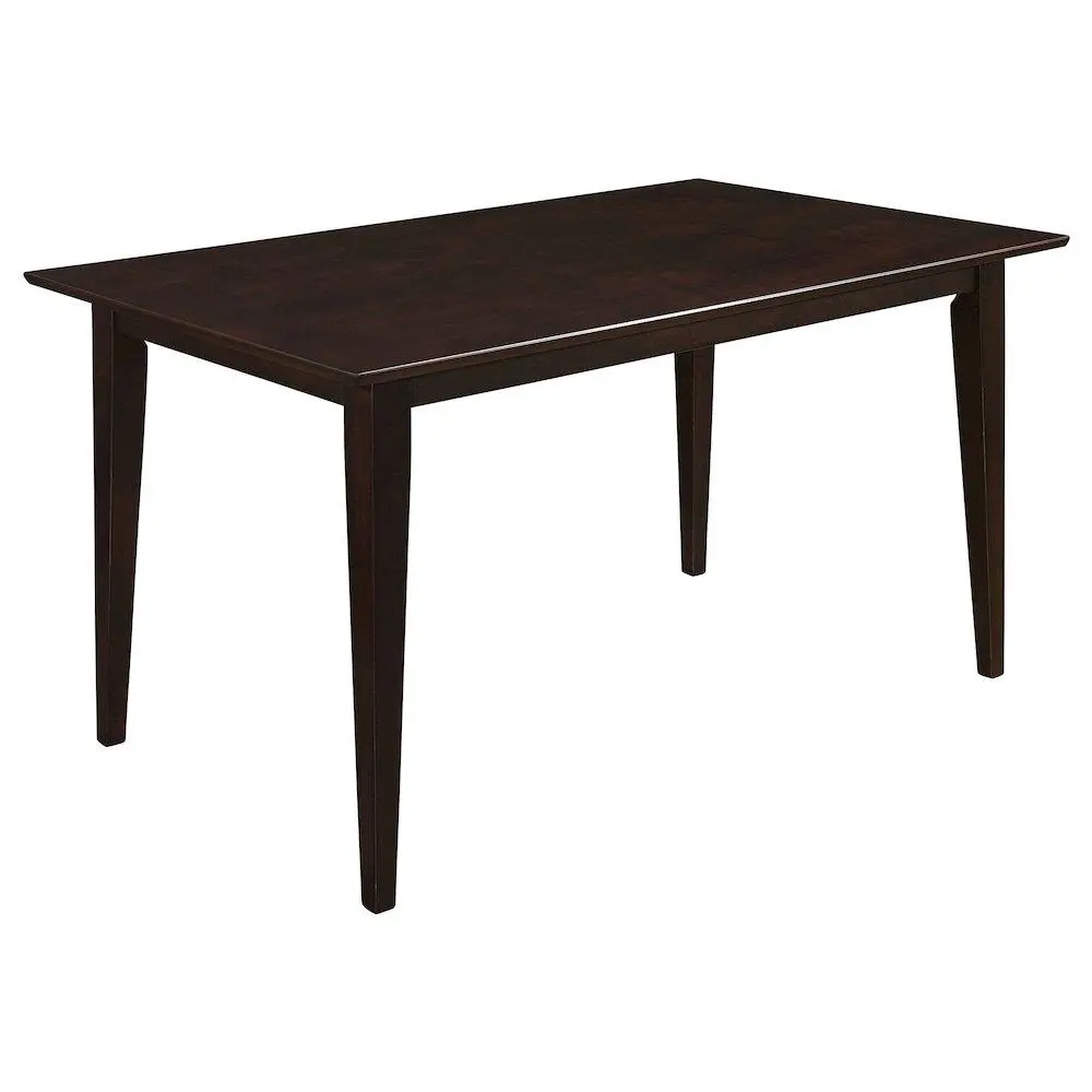 Gabriel 59-in Rectangle Hardwood Blend Engineered Wood Dining Table - Cappuccino Finish, Modern Family Composite Multi-Person Dining Room Furniture for Family Meals