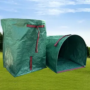 Reusable Garden Waste Bag, Half Round Leaf Collector Box, 150L & 200L Capacity, Durable Material, Ideal for Yard Cleanup