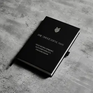 Professional Self-Development Hardcover Notebook, Ribbon Bookmark and Pen Holder, Daily Progress Tracker, Action Plan Template, Inspirational Quotes