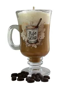 Vela de Café Sencillo - Simple Coffee Scented Candle for Coffee Lovers Minimalist Design Easy to Use Versatile for Home Office