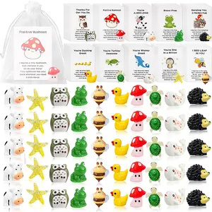 50pcs Christmas Employee Appreciation Gift Sets-Ideal for Bulk Gifting to Colleagues; Fun Animal-Themed Puns Greeting Cards to Thank Staff; Motivational Resin Mini Desk Gifts