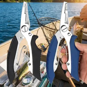Premium Multi-Function Fishing Pliers Set: Stainless Steel Rust-Proof Line Cutter, Hook Remover & Braid Scissors. Portable Tool for Saltwater, Freshwater, Bass & Sport Fishing. Durable Professional Fishing Tool Kit with Line Clippers.