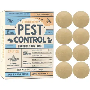 Pest Control Balls - Peppermint Pest Repellent for Mouse, Mice, Rats, Ants, Roaches, Moths & More - Strong Repel Indoor & Outdoor Mouse & Mosquito Deterrent - 8 Balls