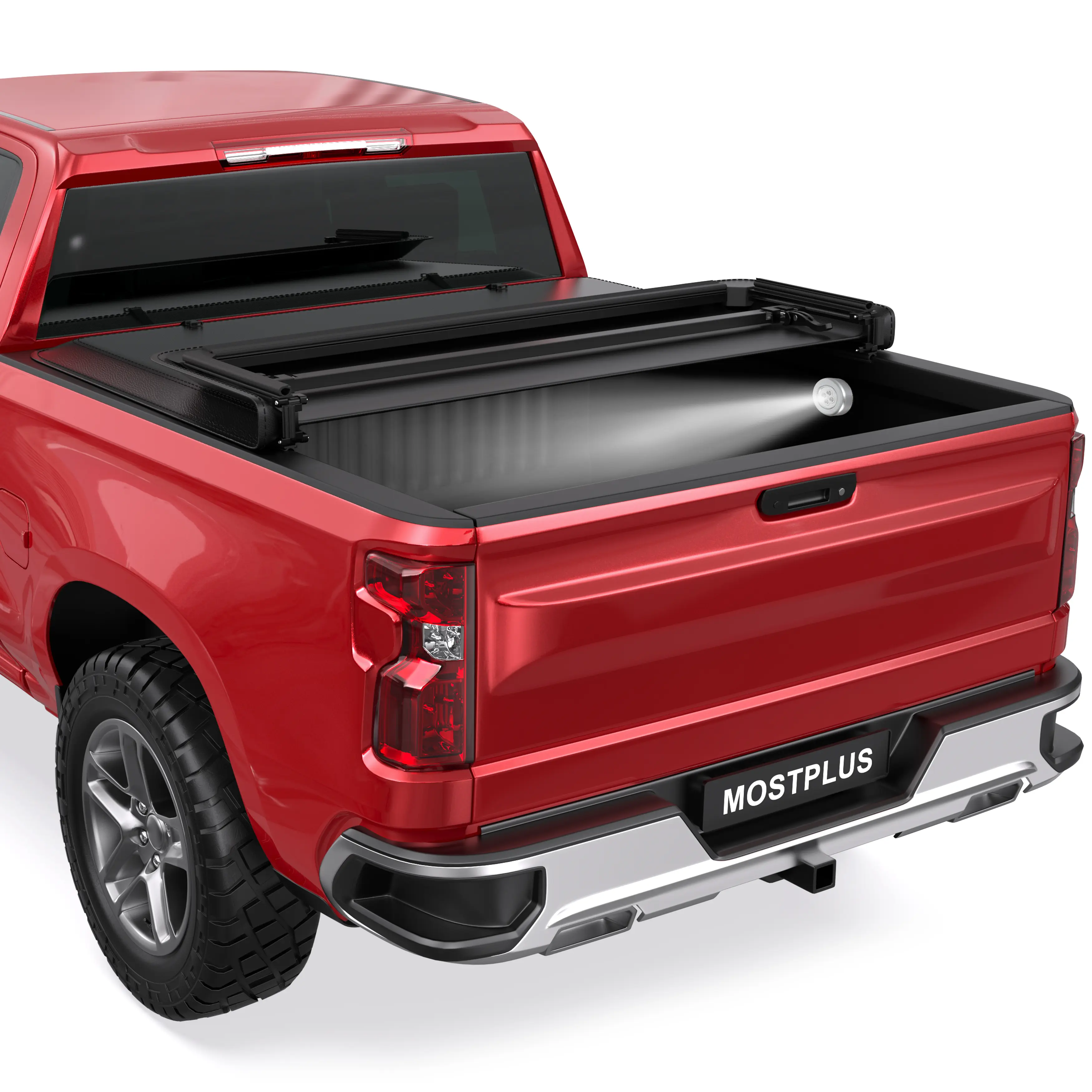 (Deals for you)MOSTPLUS For 2019-2026 Chevy Silverado GMC Sierra 1500 Truck bed 5.8/6.5FT Roll-Up/Tri-Fold/Quad-Fold Soft Tonneau Cover