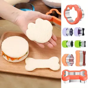 8pcs Dog Cookie Cutter Set - Dog Bone And Dog Paw Print Cookie Mold For Homemade Treats - Stainless Steel Cookie Cutter Molds Suitable For Cakes And Cookies (Assorted Sizes) Bakeware Plastic Utensils