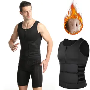 Waist Trainer Sauna Suit for Men Heat-reflecting Sweat Boost Workout Gym Compression Tank Top Activewear