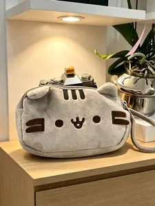 Student stationery box pencil case, chubby cat, large capacity, funny and cute cat stationery pencil case, storage bag, makeup bag