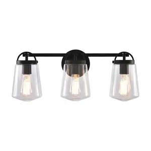 21" Antonia Modern 3-Light Vanity Light | Polished Nickel Bathroom Over Mirror Lighting