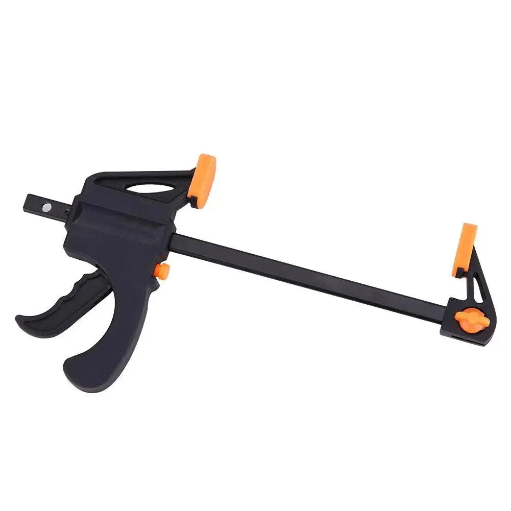 1/2Pcs 4-Inch F-Clamps, Heavy-Duty Ratchet Quick Release Hand Fixture with Comfortable Grip & Effort-Saving Design, Large Clamping Distance (Max 10cm), Woodworking Tool for Furniture Installation & Wood Craft Projects