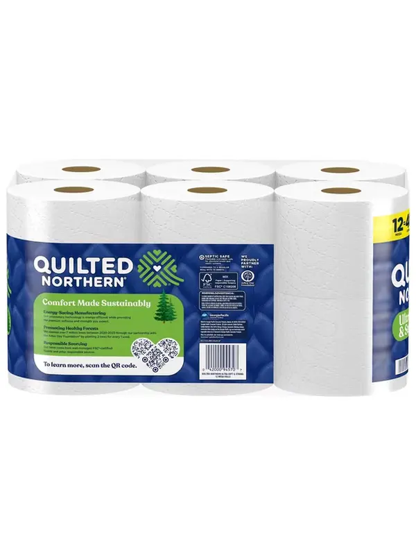 Ultra Soft & Strong 2-Ply Toilet Paper, 12 Mega Rolls, 295 Sheets Per Roll, Bathroom Tissue