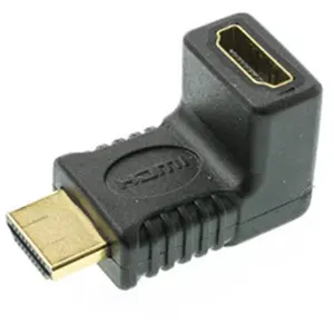 Cable Wholesale HDMI Right Angle Adapter- HDMI Male to HDMI Female- 90 Degree