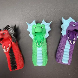 3D Printed Dragon Finger Puppet  Movable Jaw Fantasy Toy Interactive Mini Dragon Gift Cute Playtime Creature