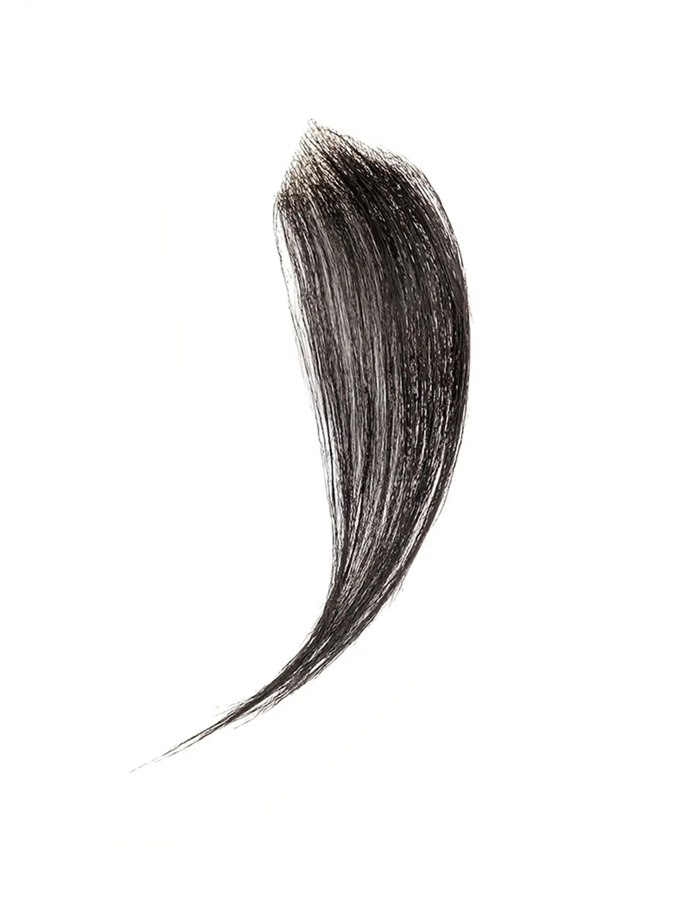 1pc/2pcs, Invisible PU Base 100% Real Human Hair Seamless Forehead Patch & Sideburns Toupee, Straight Hairpiece Extensions, Invisible Hair Toppers, Human Hair Pieces, Realistic Hairpiece, 1B# Color, Triangular Design, Hairline Enhancement, Natural Looking
