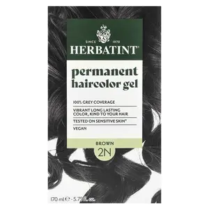 Herbatint Permanent Haircolor Gel, 2N Brown, 5.75 fl oz (170 ml)