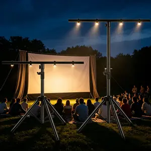 Standard DJ Light Stand Tripod - Portable T-Bar Stage Lighting Truss for Par Lights, Moving Heads & Wedding Party Disco Stage Decorations