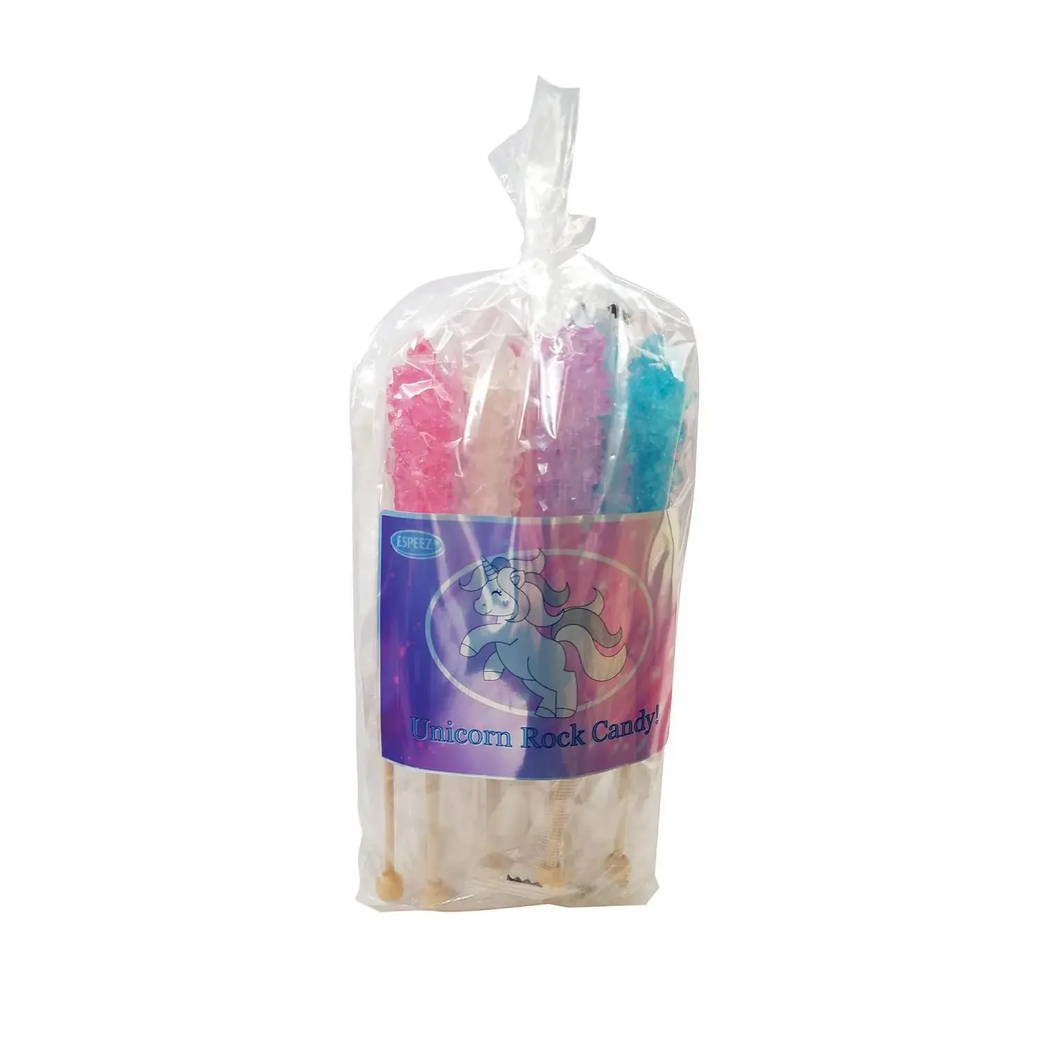 Unicorn Theme Rock Candy Lollipops - 12 Pc.