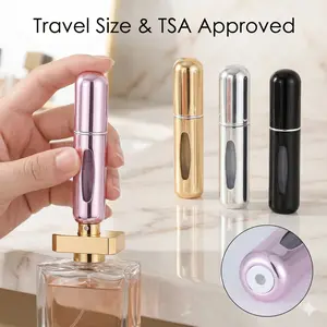 4-Pack Portable Mini Refillable Perfume Atomizer Set (5ml) – Leak-Proof Travel Cologne Dispenser & Spray Bottle for Purse & Pocket – TSA