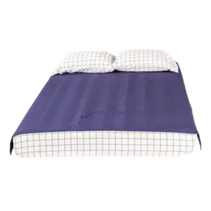 Lippert Components M6V-2022107824 Thomas Payne Microfiber 3-In-1 Tuck Bedding Set - Navy Check - Size Short Queen