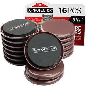 Furniture Sliders for Carpet X-PROTECTOR - 16 PCS Best Heavy Moving Pads 3 1/2" - Sliders for Furniture. Move Your Furniture Easy with Reusable Furniture Movers Sliders for Carpets! NeoSales Corp