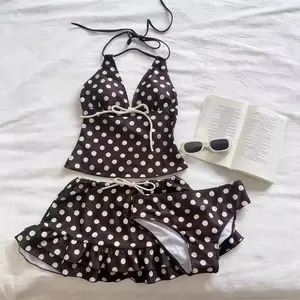 BIaze 2026 new 3pcs polka dot skirt-style three-piece bikini swimsuit for women, Womenswear, Clothes